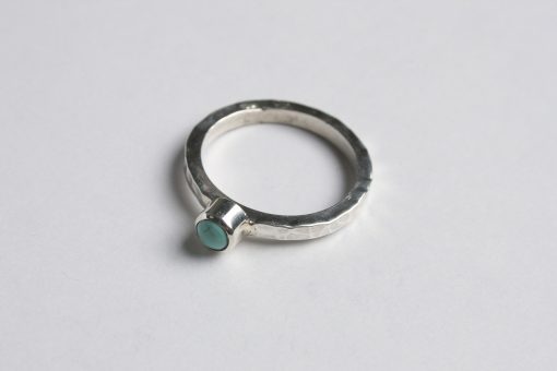 Silver stacking ring with gemstone | Starboard Jewellery