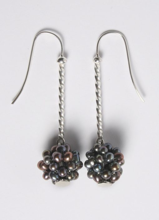 Silver & freshwater pearl cluster earrings | Starboard Jewellery
