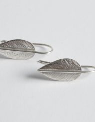 Handmade silver leaf earrings | Starboard Jewellery