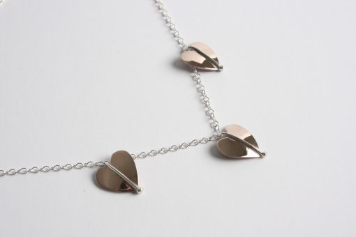 Silver and bronze necklet