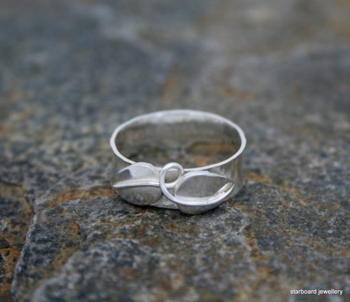 Two leaf silver ring | Starboard Jewellery