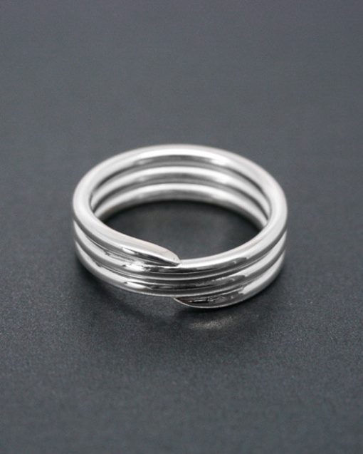 Three band silver coil ring | Starboard Jewellery