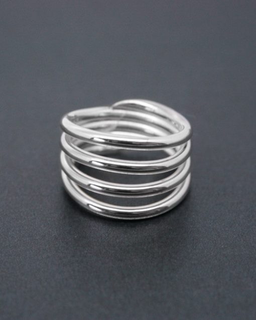 Four band silver coil ring | Starboard Jewellery