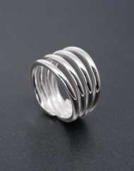 Four band silver coil ring | Starboard Jewellery