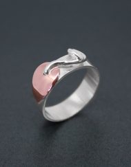 Silver ring with copper leaf | Starboard Jewellery
