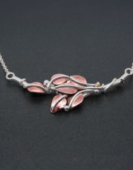 Handmade silver & copper leaf necklace | Starboard Jewellery