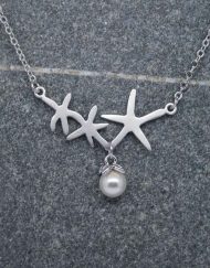Starfish and pearl necklace