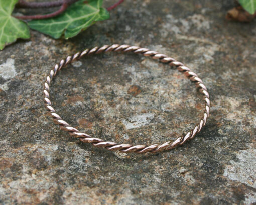 Handmade Twisted Bronze Celtic Wire Bangle | Starboard Jewellery
